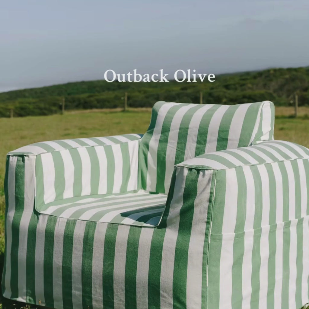 The Clouded Couch Single - Outback Olive